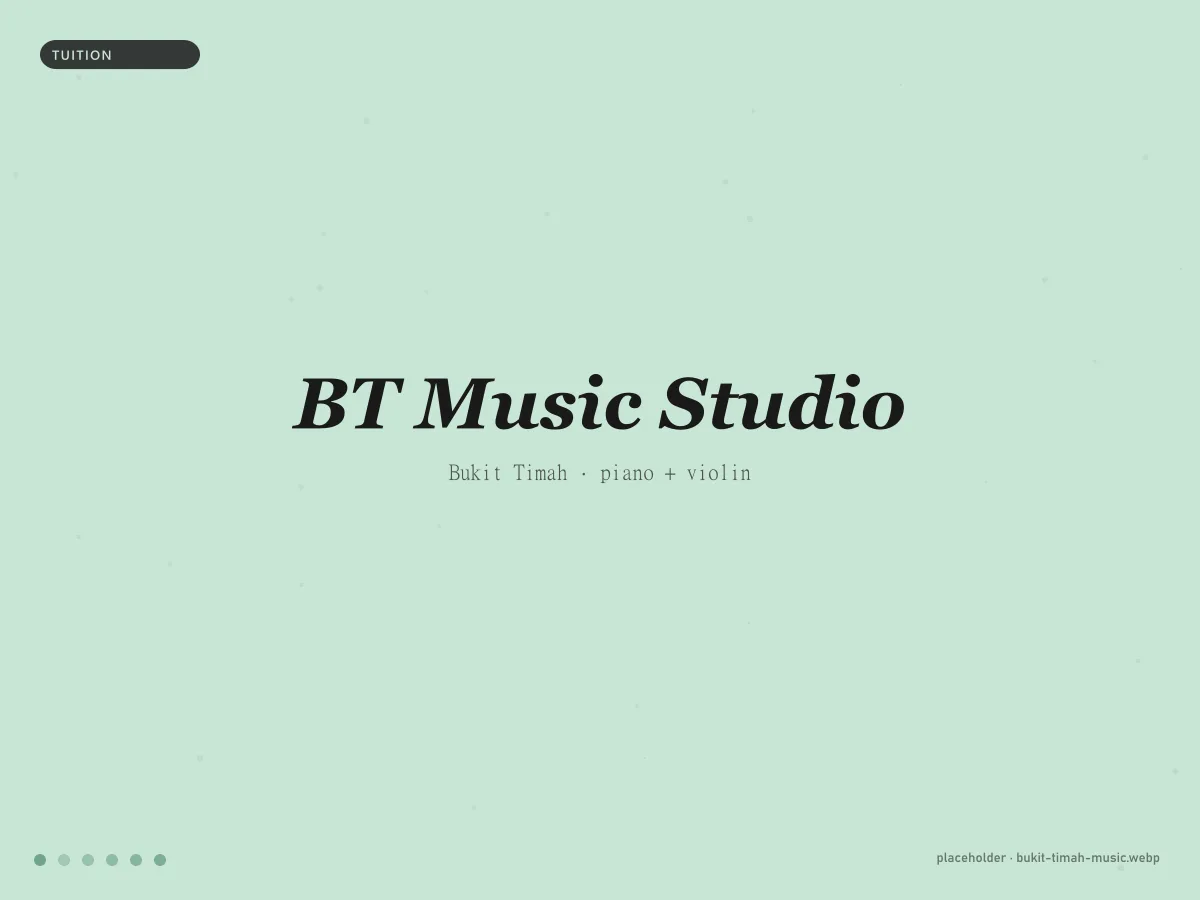 Bukit Timah Music website concept