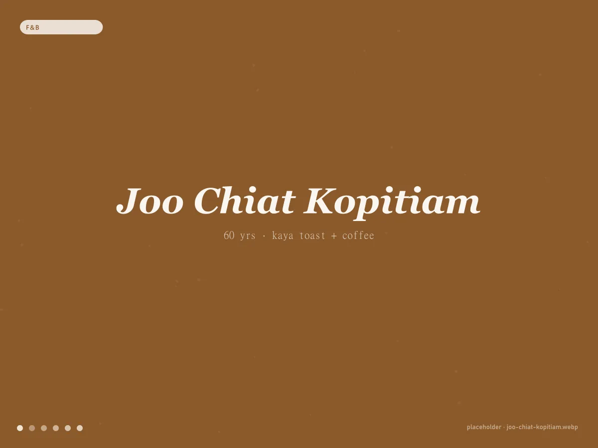 Joo Chiat Kopitiam website concept
