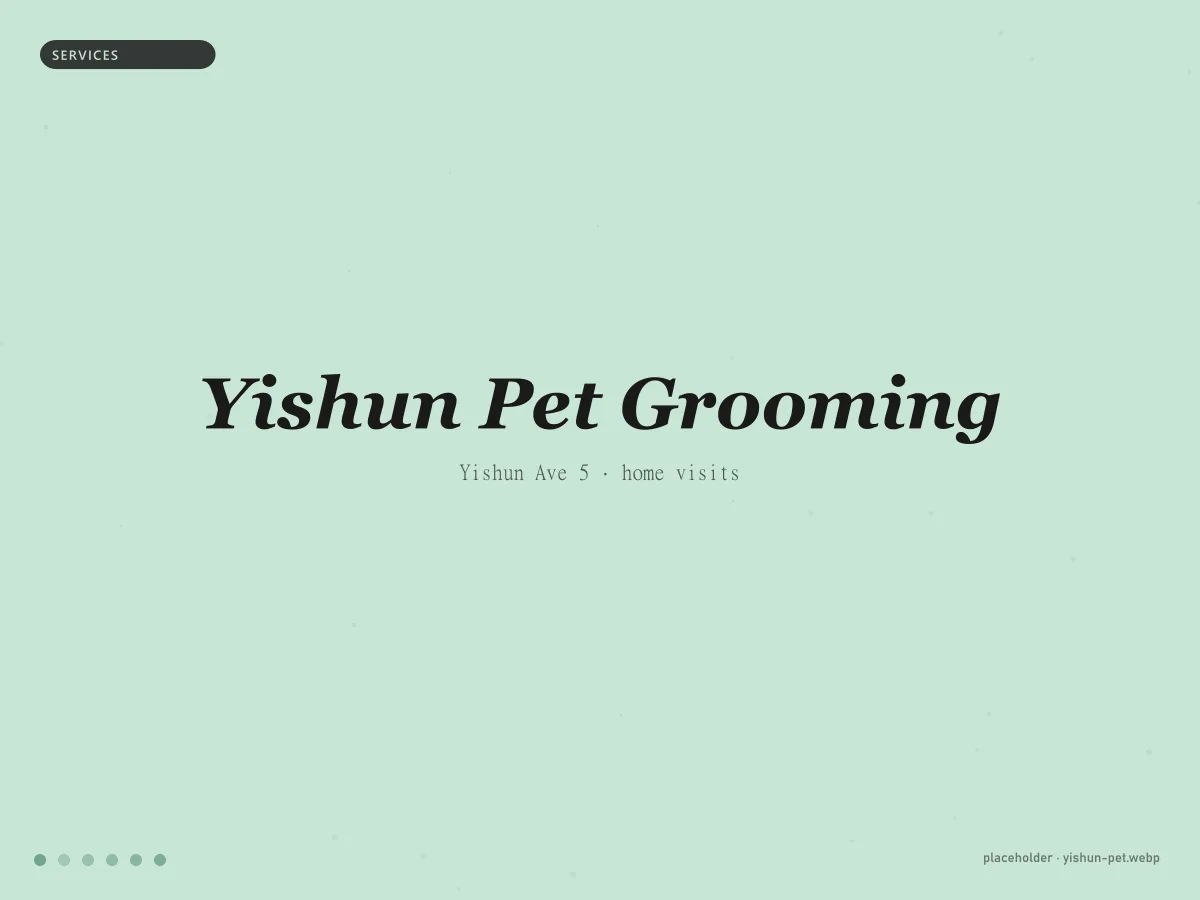Yishun Pet Grooming website concept